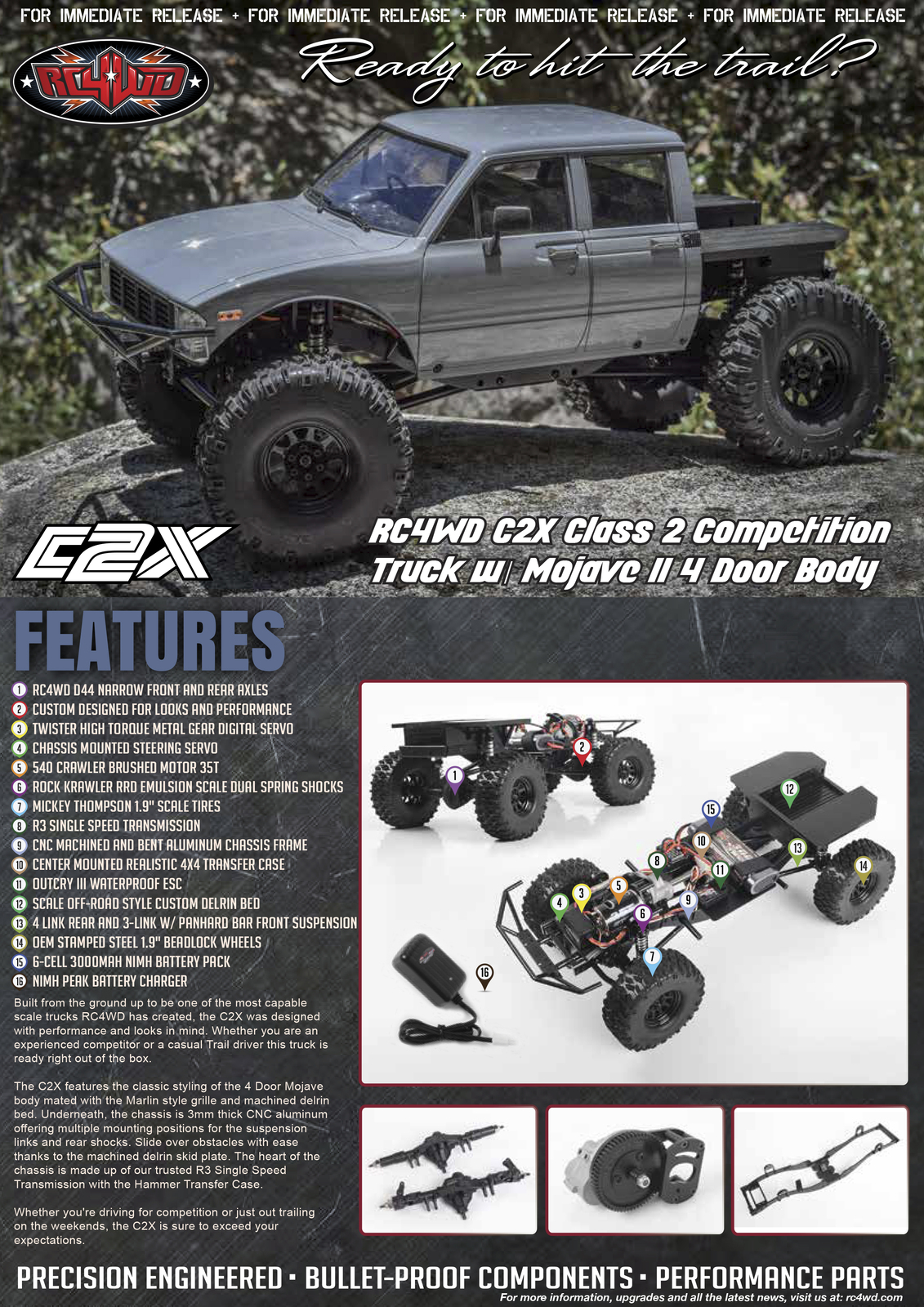 Buy RC4WD C2X Class 2 Competition Truck w/ Mojave II 4 Door Body