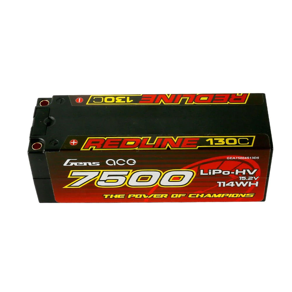 Buy Gens Ace 4S Redline 7500mAh 15.2V 130C Hardcase/5mm bullet HV