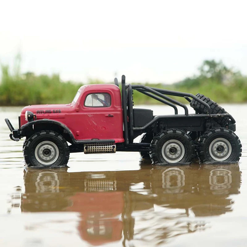  PANDA HOBBY RC Crawler 1/18 RC Rock Crawler 6x6, 6WD Off Road RC  Cars for Adults,1:18 Scale RC Truck Cruiser Vehicle，RTR Remote Control  Car,Waterproof All Terrains Hobby RC Model Car,Tetra18 X1,Black 