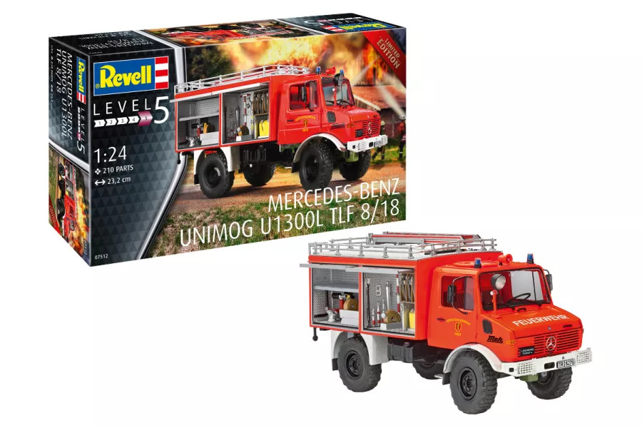 Mercedes Benz Unimog U1300L TLF 8/18 Fire Truck 1/24 Revell Germany