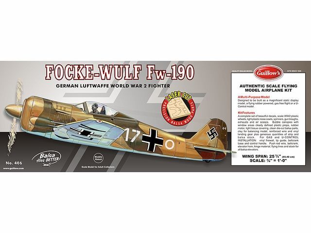 Order Guillows Focke Wulf Fw 190 Kit