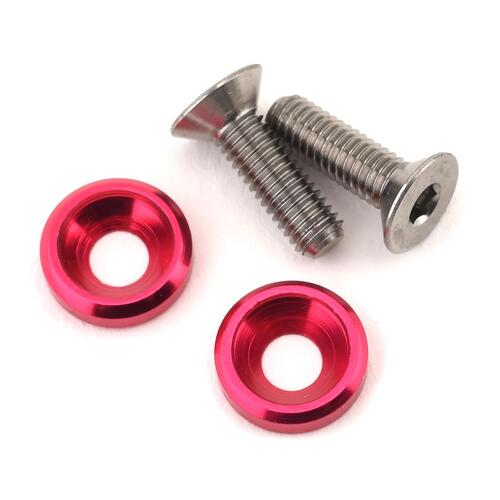 175RC 3x10mm Titanium Motor Screws (Pink) (2)