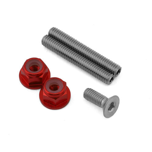 175RC Mugen MSB1 "Ti-Look" Lower Arm Studs Set (Red)