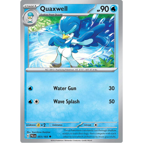 51 - Quaxwell, Paldea Evolved, Pokemon TCG