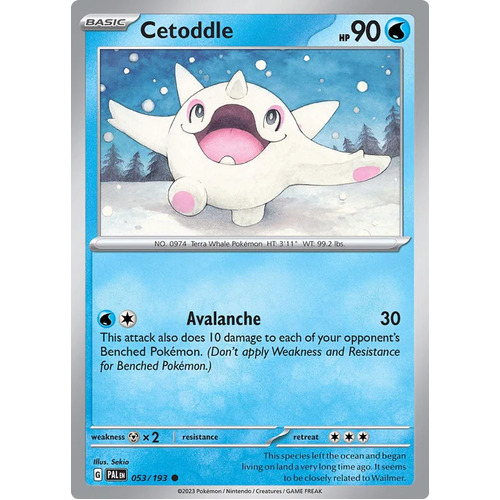 53 - Cetoddle, Paldea Evolved, Pokemon TCG