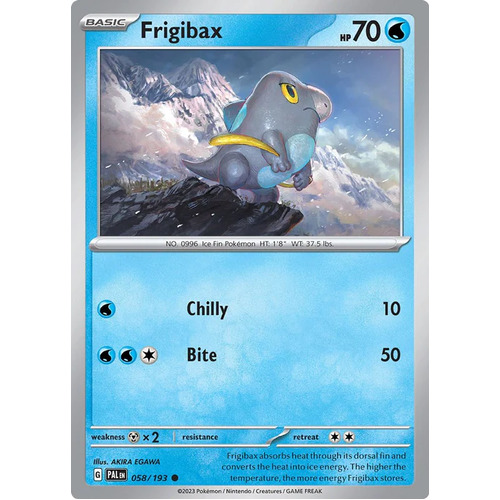 58 - Frigibax, Reverse Hollow, Paldea Evolved, Pokemon TCG