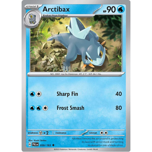 59 - Arctibax, Paldea Evolved, Pokemon TCG