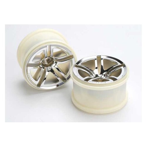 Traxxas 2.8" Twin Spoke Chrome Rims 2Pcs 5572