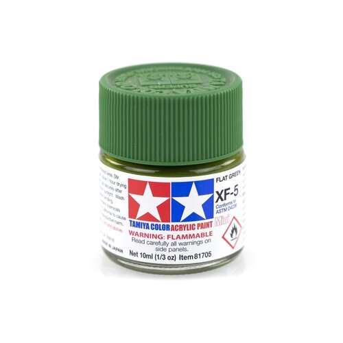 Tamiya XF-5 Flat Green Flat Acrylic Paint 10ml