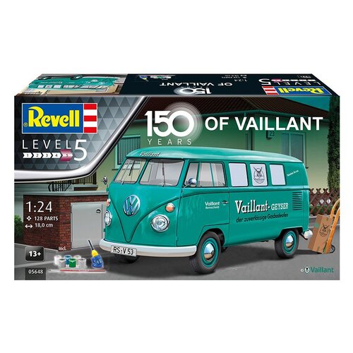 Revell 1/24 VW T1 Bus "150 years of Vaillant" Scaled Plastic Model Kit