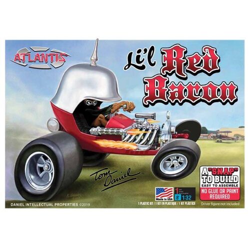 Atlantis M6650 1/32 Snap Lil Red Baron Tom Daniel Plastic Model Kit