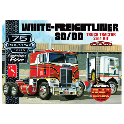 AMT 1046 1/25 White Freightliner 2-in-1 SC/DD Cabover Tractor (75th Anniversary)