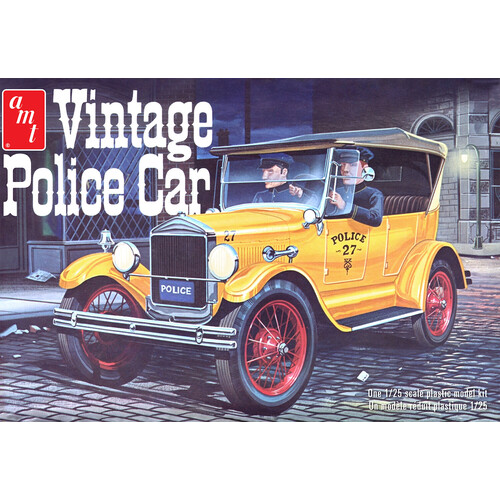 AMT 1182 1/25 1927 Ford T Vintage Police Car Plastic Model Kit