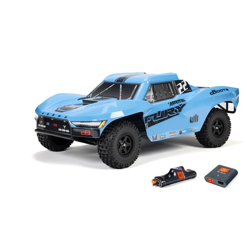 Arrma Fury MEGA 550 2WD Short Course Truck RTR Blue - ARA3221ST2