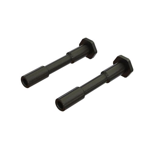 Arrma 6x42mm Black Steel Steering Post, 2pcs, AR340186