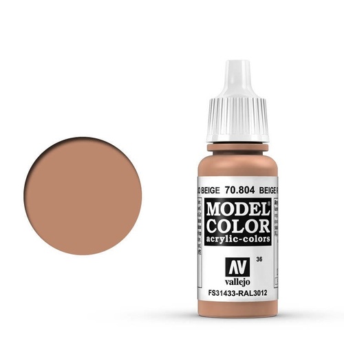 Vallejo 70804 Model Colour #036 Beige Red 17 ml Acrylic Paint