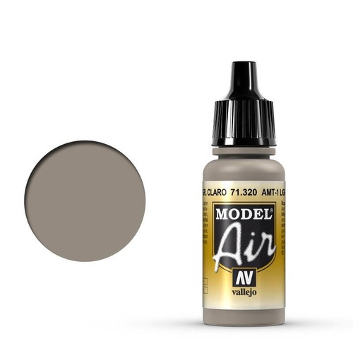 Vallejo Model Air AMT-1 Light Greyish Brown 17 ml Acrylic Airbrush Paint [71320] (6 PCS)