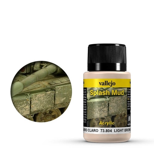 Vallejo 73804 Weathering Effects Light Brown Splash Mud 40 ml