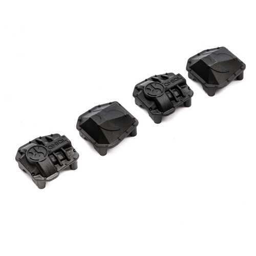 Axial AR45P AR45 Differential Covers, Black, SCX10 III