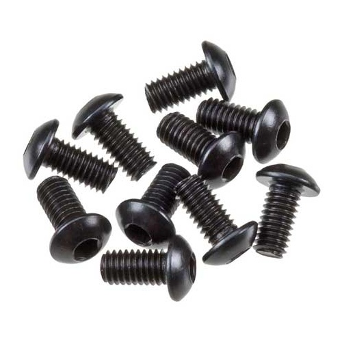Axial Hex Socket Button Head Screw, M3x6mm, Black, 10 Pieces, AXA0113