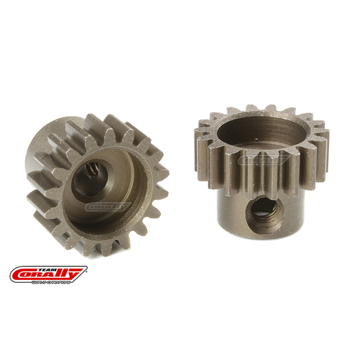 Team Corally - M0.6 Pinion - Short - Hardened Steel - 18 Teeth - Shaft Dia. 3.17mm