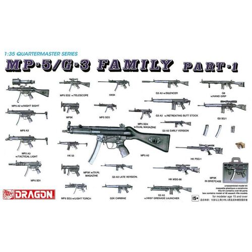 Dragon 1/35 MP-5/G-3 Family Plastic Model Kit