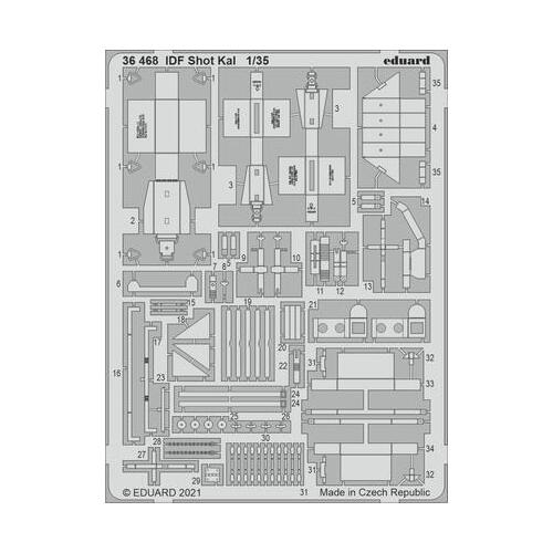 Eduard 36468 1/35 IDF Shot Kal Photo etched parts