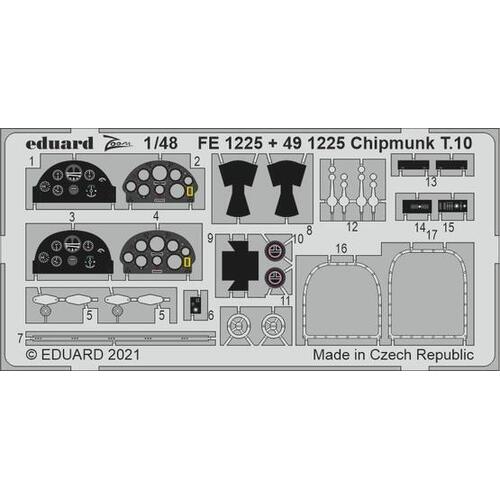 Eduard FE1225 1/48 Chipmunk T.10 (Airfix) Photo-Etched Accessories