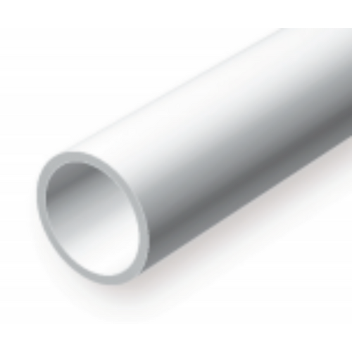 Evergreen 236 White Polystyrene Tube 0.500 x 14" / 12.7mm x 36cm (2)