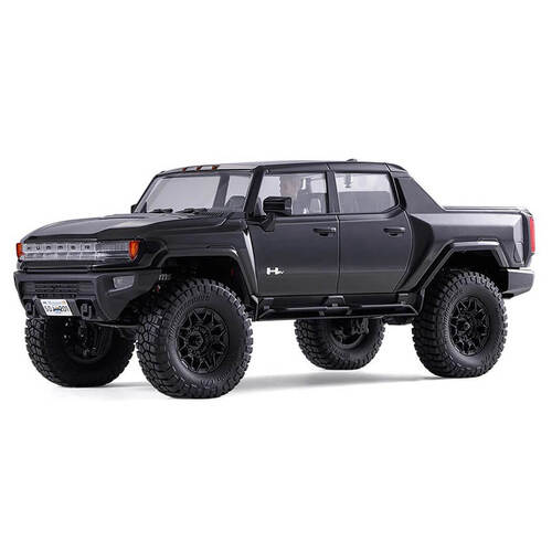 FMS FCX18 Hummer 1/18 EV Pickup Truck Black - FMS11852RTRBK