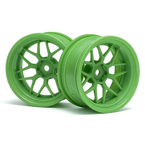 HPI 116532 Tech 7 Wheel Green 52X26X+9mm Offset (2Pcs)