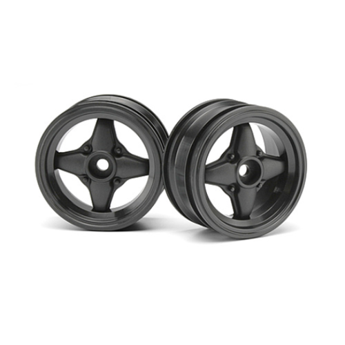 HPI 3904 Mx60 4 Spoke Wheel Gunmetal (0mm Offset/2Pcs)