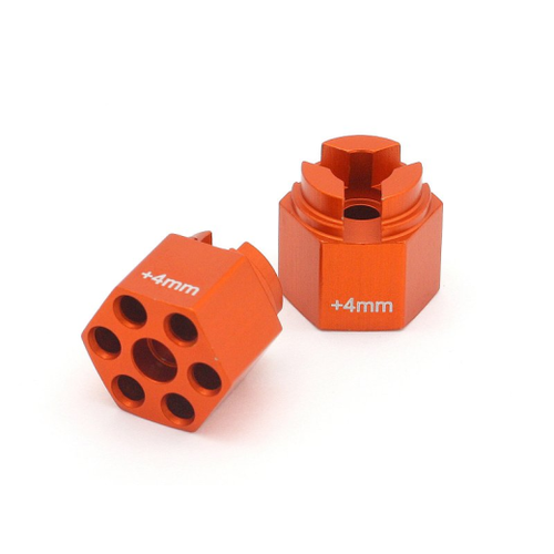 HPI 87075 ALUMINIUM HEX HUB (4MM OFFSET/ORANGE)