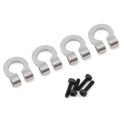 Hot Racing 1/10 Aluminum Tow Shackle D-Rings (Silver) (4)