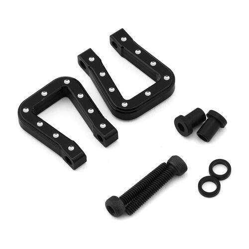 Hot Racing 1/10 Aluminum Monster Flat Tow Shackles (Black) (2)