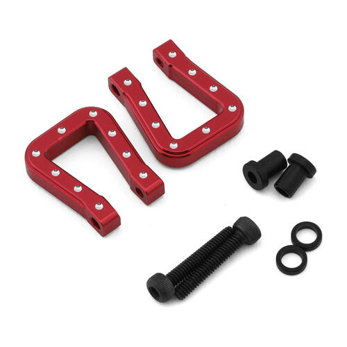 Hot Racing 1/10 Aluminum Monster Flat Tow Shackles (Red) (2)