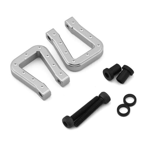 Hot Racing 1/10 Aluminum Monster Flat Tow Shackle (Silver) (2)