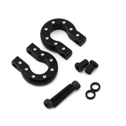 Hot Racing 1/10 Aluminum Monster Shackle D-Ring (Black) (2)