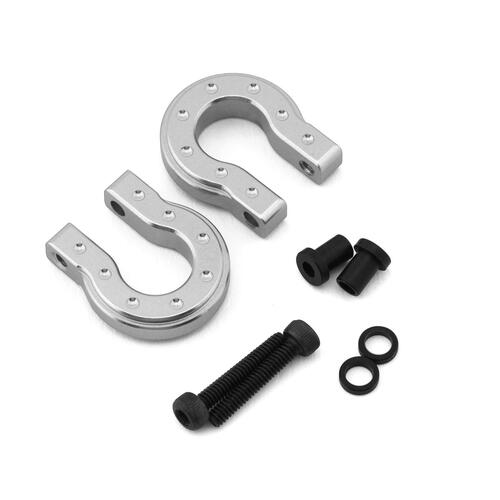 Hot Racing 1/10 Aluminum Monster Shackle D-Ring (Silver) (2)