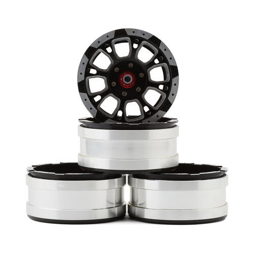 Hot Racing 1.9" Aluminum Beadlock Wheels (Black) (4) (C-Style)