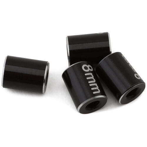 Hot Racing Aluminum Standoff Post Link (Black) (4) (3x6x8mm)