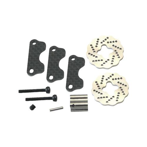 Hot Racing Carbon Dual Steel Wave Brake Disk Kit: Traxxas Jato 3.3