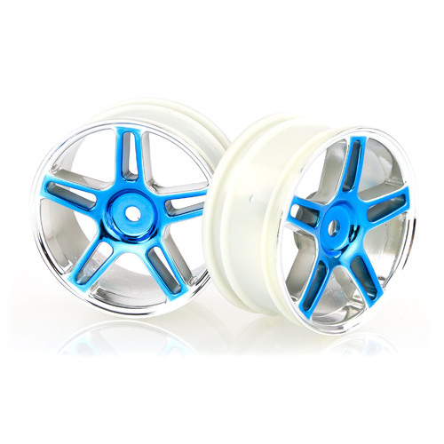 HSP 1.9" Blue Chrome On Road Rims 2Pcs