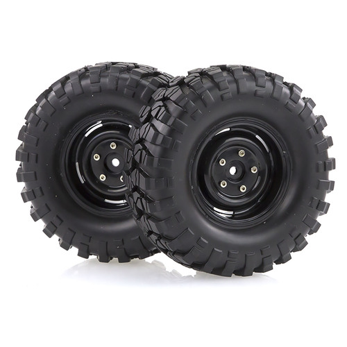 HSP 1.9" RC4 Soft Off Road Tyres on Black Rims - Wheels 2Pcs