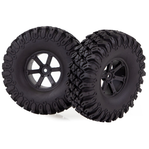 HSP 1.9" Boxer Soft Off Road Tyres on Black Rims - Wheels 2Pcs