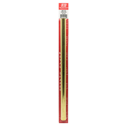 K&S 8143 ROUND BRASS TUBE .014 WALL (12IN LENGTHS) 5/8IN (1 TUBE PER CARD)