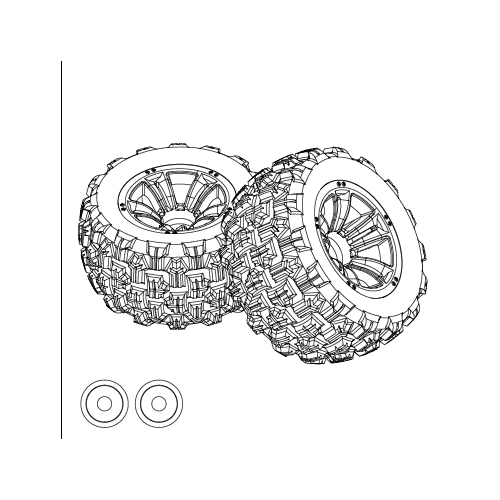 MJX Truggy tyres [16300B]