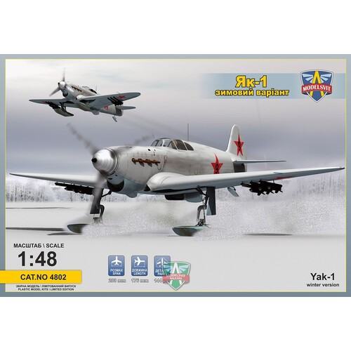 ModelSvit 4802 1/48 Yak-1 Soviet fighter on skis Plastic Model Kit