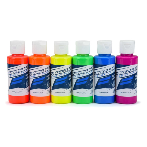 Proline RC Body Paint Fluorescent Colour Set 6pcs - PRO632303