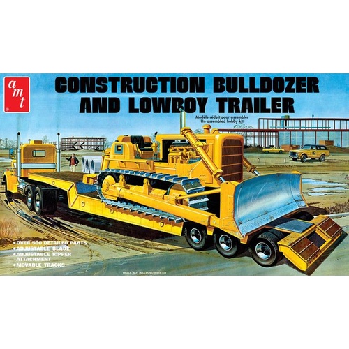 AMT 1:25 Lowboy Trailer & Bulldozer Combo